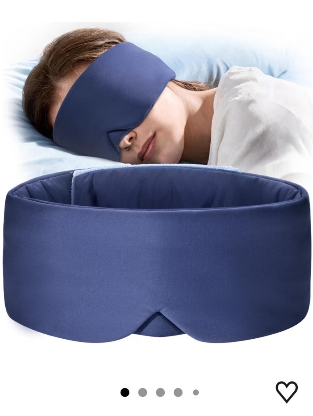 Deep Sleep Blackout Mask for Sleeping, Soft Cooling Eye Mask